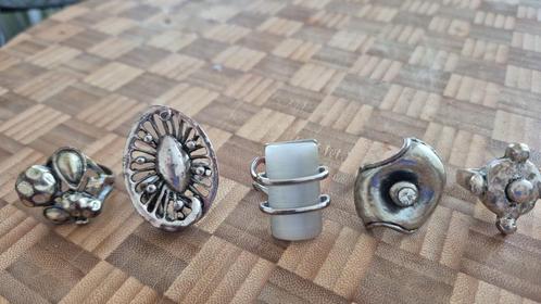 5 Unieke Statement Ringen – Eye Catchers – €20 voor allemaal, Sieraden, Tassen en Uiterlijk, Ringen, Zo goed als nieuw, Dame, Zilver
