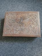 houtsnijwerk opbergkist, Antiek en Kunst, Kunst | Beelden en Houtsnijwerken, Ophalen of Verzenden
