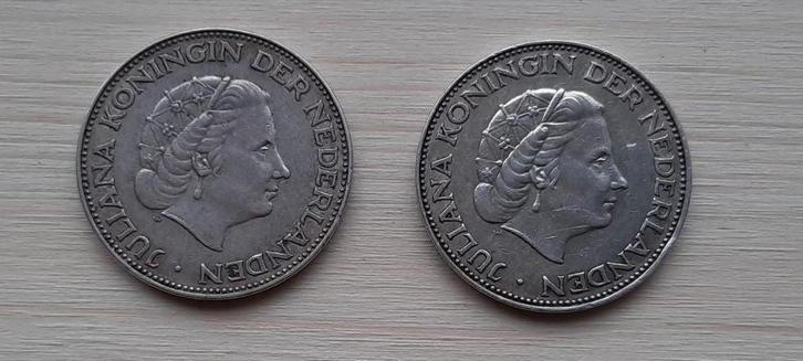 Zilveren Rijksdaalder Juliana uit 1960 en 1961, Postzegels en Munten, Munten | Nederland, 2½ gulden, Koningin Juliana, Ophalen of Verzenden