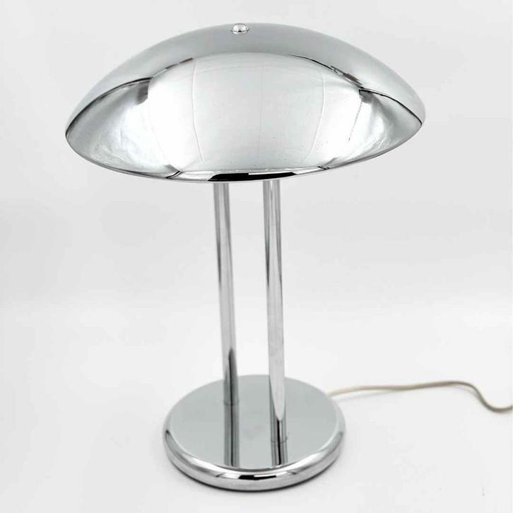 Ikea mushroom robert sonneman tafellamp design zilver kleur, Huis en Inrichting, Lampen | Tafellampen, Gebruikt, Minder dan 50 cm