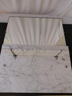 antiek marmeren wastafelachterwand + planchet + spiegel, Ophalen, Overige typen, 50 tot 100 cm, Zo goed als nieuw