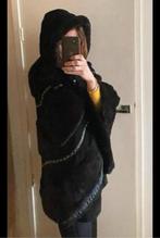 Cape one size suede teddy, Kleding | Dames, Maat 38/40 (M), Zwart, Kippie, Ophalen of Verzenden