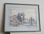 Aquarel Clement Bezemer - Het Oude Veerplein, Antiek en Kunst, Kunst | Schilderijen | Klassiek, Ophalen of Verzenden