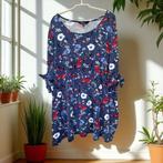 Ulla Popken Blouse Maat 58/60 Blauw Glitters Bloemenprint, Kleding | Dames, Grote Maten, Blouse of Tuniek, Up, Ulla Popken, Up