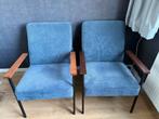Set van 2 vintage stoelen van het merk Woood, Huis en Inrichting, Fauteuils, Minder dan 50 cm, Minder dan 75 cm, Ophalen of Verzenden