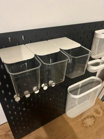IKEA SKÅDIS wandbord – zwart incl. accessoires - afbeelding 2