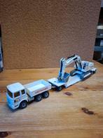 Siku Heitkamp MAN met dieplader en kraan, Ophalen of Verzenden, Gebruikt, Bus of Vrachtwagen, SIKU