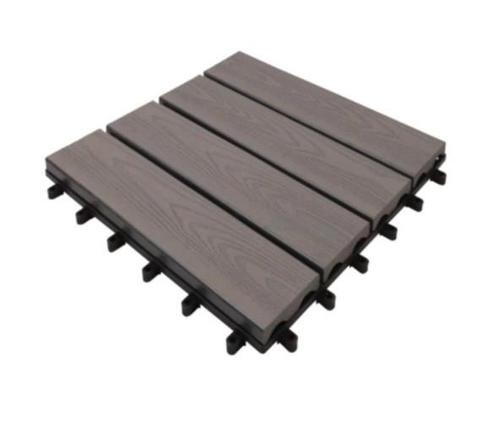 Te koop 12 stuks tuintegels HKC grijs houtnerf 30x30 cm, Tuin en Terras, Terrasdelen en Vlonders, Nieuw, Composiet, Ophalen