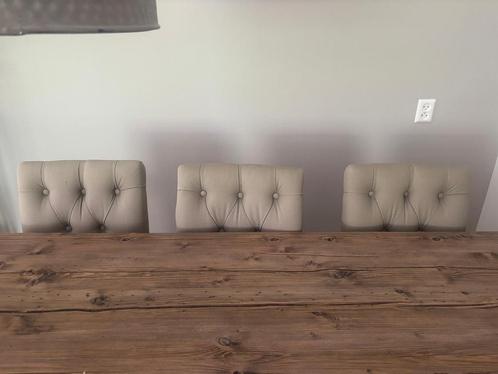 Landelijke Eethoek met zes stoelen, Huis en Inrichting, Stoelen, Zo goed als nieuw, Vijf, Zes of meer stoelen, Hout, Bruin, Ophalen
