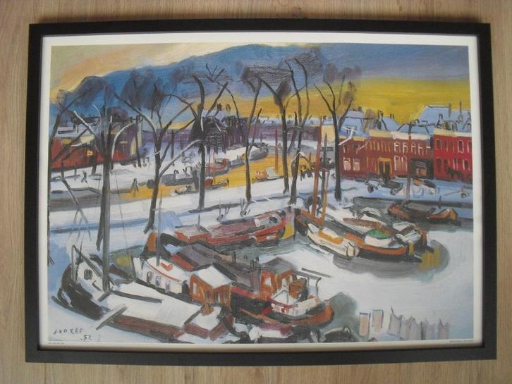 Prent Jan van der Zee De Ploeg Groningen Westerhaven, Antiek en Kunst, Kunst | Litho's en Zeefdrukken, Ophalen of Verzenden