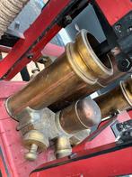 Brandweer spuit pomp rood koper messing antiek museum antiek, Ophalen, Gebruikt