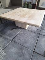 Travertin salontafel, Huis en Inrichting, Tafels | Salontafels, 50 tot 100 cm, Minder dan 50 cm, Overige materialen, Gebruikt