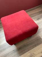 Rode poef (60x60x45cm), Ophalen, Gebruikt, Stof, 50 tot 75 cm