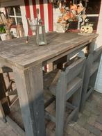 Mooie bartafel plus 4 barkrukken, Ophalen of Verzenden, Zo goed als nieuw