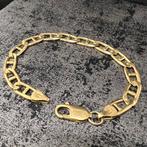 18k gouden armband massief anker m schakel, Sieraden, Tassen en Uiterlijk, Armbanden, Ophalen of Verzenden