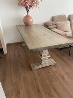 Prachtige robuuste kloostereettafel en salontafel, Gebruikt, 200 cm of meer, Minder dan 50 cm, Rechthoekig