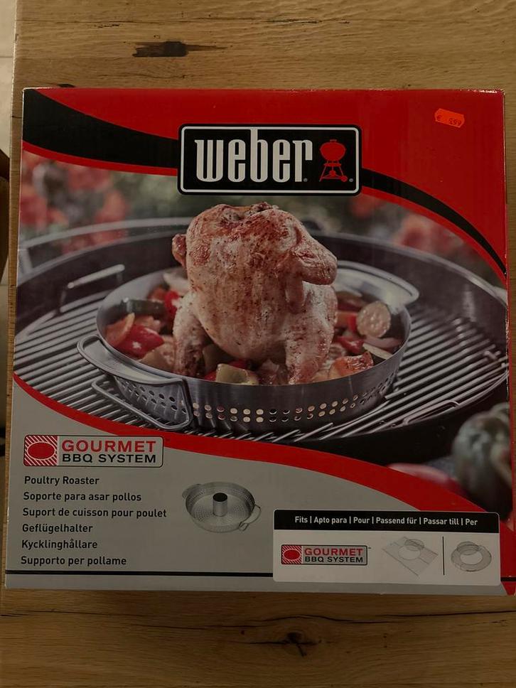 Weber Gourmet BBQ System Kippenhouderset - Nieuwstaat, Tuin en Terras, Barbecue-accessoires, Nieuw, Ophalen