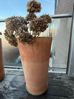 Terracotta Terras-/Balkonpot, Tuin en Terras, Bloembakken en Plantenbakken, Ophalen, Steen, Gebruikt, Rond