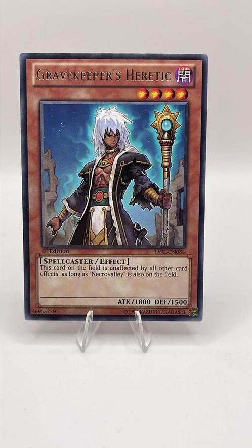 Yu-Gi-Oh! Gravekeeper's Heretic – LVAL-EN084 – Mint, Hobby en Vrije tijd, Verzamelkaartspellen | Yu-gi-Oh!, Zo goed als nieuw