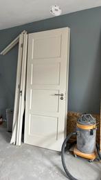 4 houten deuren met klink, Ophalen, Binnendeur, 200 tot 215 cm, Glas