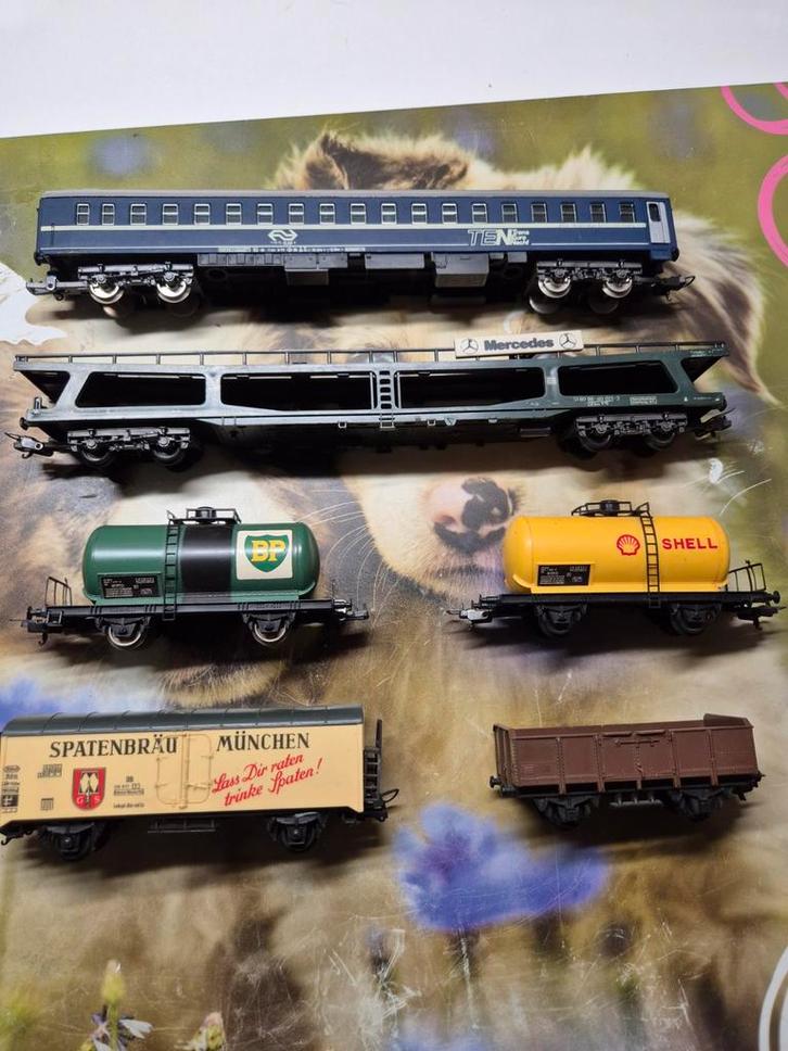 Diverse modeltrein wagons, Hobby en Vrije tijd, Modeltreinen | H0, Gebruikt, Wagon, Gelijkstroom of Wisselstroom, Overige merken
