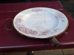 Antiek warmhoudbord. Vintage bord met warmhouder, Ophalen of Verzenden