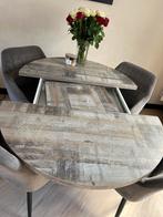 Uitschuifbare eettafel, Huis en Inrichting, Tafels | Eettafels, Gebruikt, Vijf personen of meer, Rechthoekig, 50 tot 100 cm