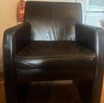 3 Oude Leren Fauteuils, Huis en Inrichting, Fauteuils, Ophalen, Gebruikt, Leer, 75 tot 100 cm