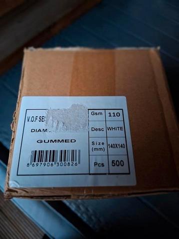  Witte vierkante Enveloppen - 500 stuks 140x140mm  beschikbaar voor biedingen