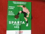 Sparta - NEC Nijmegen  2024/2025, Ophalen of Verzenden, Nieuw, Overige binnenlandse clubs, Poster, Plaatje of Sticker