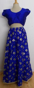 Koningsblauw/gouden handmade set van Nour Couture! M, Maat 38/40 (M), Zo goed als nieuw, Onder de knie, Verzenden