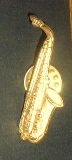 Mooie Saxofoon pin, Ophalen of Verzenden, Zo goed als nieuw, Overige onderwerpen, Speldje of Pin