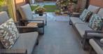 Mooie 5 delige antraciet loungeset inclusief kussens, Tuin en Terras, Tuinmeubel-accessoires, Ophalen, Zo goed als nieuw