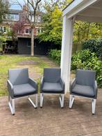 3 antracietkleurige Suns tuinstoelen, Zo goed als nieuw, Ophalen