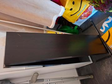 Lack wandplank zwartbruin 130 x 26 cm beschikbaar voor biedingen