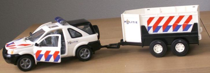 Politie auto met paardentrailer, Kinderen en Baby's, Speelgoed | Speelgoedvoertuigen, Gebruikt, Ophalen of Verzenden