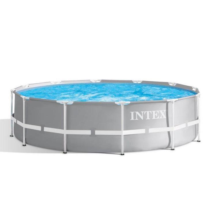 Intex frame pool 366x100 2x OPGEZET incl accessoires!, Tuin en Terras, Zwembaden, Gebruikt, Opzetzwembad, 80 tot 120 cm, 200 tot 400 cm