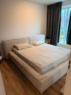 Beige stof WestWing bed - NOUS lattenbodems - Matt Sleeps, Huis en Inrichting, Slaapkamer | Bedden, Ophalen, Beige, Tweepersoons