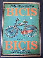 fiets poster, Rechthoekig Staand, Ophalen of Verzenden, Zo goed als nieuw, Canvas of Doek
