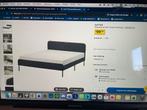 Ikea bedframe met matras, Ophalen, Gebruikt, Zwart, Tweepersoons