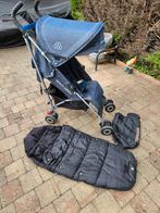 ***Mooie denim buggy van Maclaren, Complete set!***, Ophalen, Gebruikt, Maclaren, Voetenzak