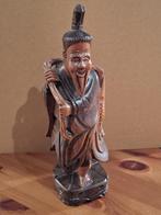 Handgesneden Chinees houten beeld 28 cm, Antiek en Kunst, Ophalen of Verzenden