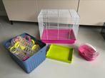 Ferplast hamsterkooi roze/groen, Dieren en Toebehoren, Kooi, Minder dan 75 cm, Zo goed als nieuw, Hamster