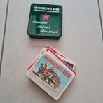 Vintage Heineken blik met 8 viltjes, Nieuw, Viltje(s), Heineken, Ophalen of Verzenden