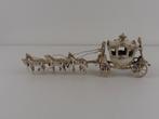 Zilveren miniatuur Gouden Koets met 6 paarden            Z67, Ophalen of Verzenden, Zilver