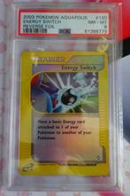 Pokemon Energy Switch Aquapolis Reverse Holo Foil PSA 8 WOTC, Ophalen of Verzenden, Nieuw, Losse kaart, Foil