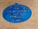 Frans metalen reclame bord blauw Concours Departement 1991, Verzenden