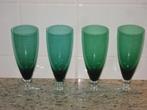4 Bier tulpen Champagne glazen Carnaval Max Verboeket Maastr, Antiek en Kunst, Antiek | Glas en Kristal, Ophalen of Verzenden