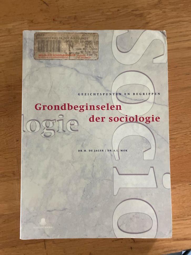 Grondbeginselen der Sociologie - Jager & Mok, Boeken, Studieboeken en Cursussen, Gelezen, HBO, Alpha, Ophalen of Verzenden