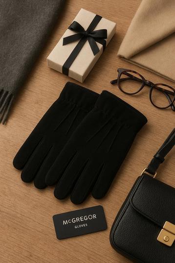 Heerlijk Stoere Bontgevoerde Suede McGregor Handschoenen NW! beschikbaar voor biedingen